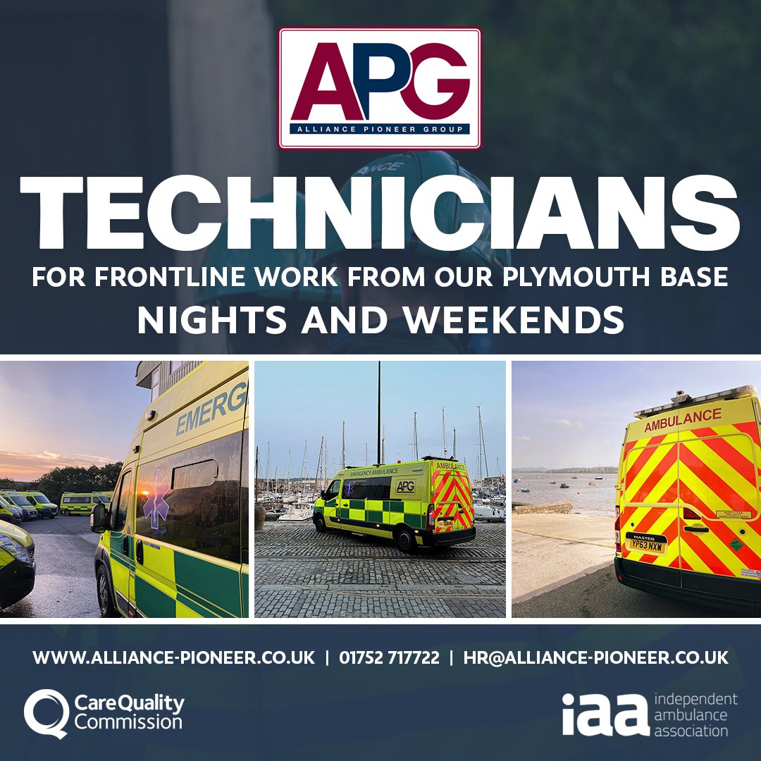Alliance Pioneer Group (@alliancepguk) on Twitter photo π¨ We're recruiting for Technicians for nights and weekends to join our expanding team here at #TeamAPG!
Please contact 01752-717722 or hr@alliance-pioneer.co.uk to apply or discuss the position. Applications can also be sent through out website: alliance-pioneer.co.uk/join-the-team/ π¨ We're recruiting for Technicians for nights and weekends to join our expanding team here at #TeamAPG!
Please contact 01752-717722 or hr@alliance-pioneer.co.uk to apply or discuss the position. Applications can also be sent through out website: alliance-pioneer.co.uk/join-the-team/