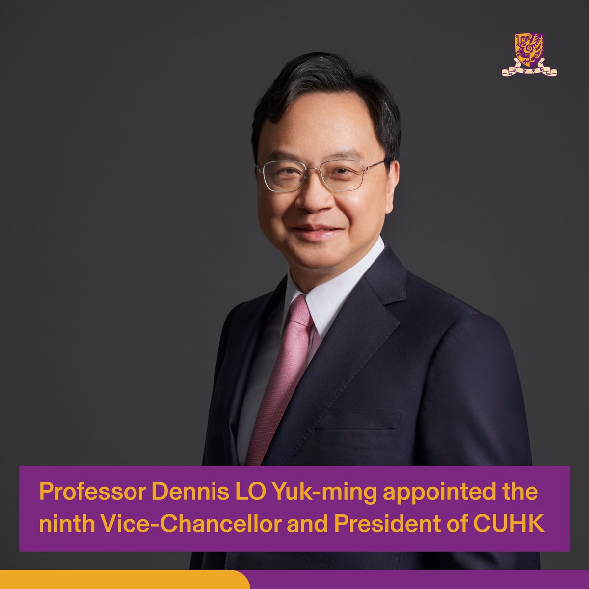 Today Professor Dennis Lo Yuk-ming is appointed as the ninth Vice-Chancellor and President of #CUHK for a period of five years from 8 January 2025. Professor Lo is globally renowned as a pioneer, innovator, and leader in liquid biopsy. Details: bit.ly/3zqTTjc