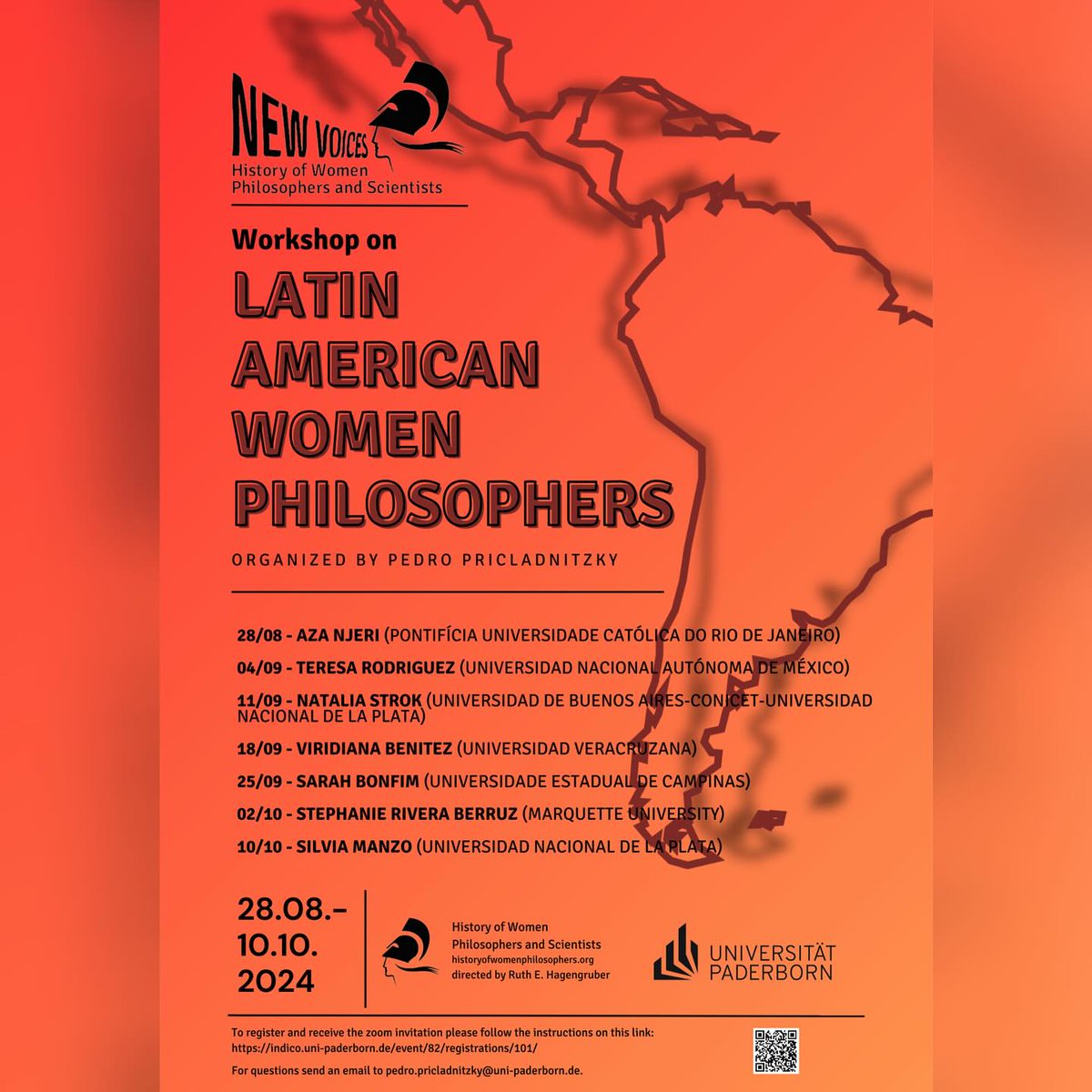 Helene Scott (@hscottfordsmand) on Twitter photo New Voices Talks Series from <a href="/CenterHWPS/">HistWomenPhil</a> – this season on Latin American women philosophers made me think of <a href="/profrenatarruda/">Renata Arruda</a> doing great work in PhilMed on medicalisation and diagnosis.
indico.uni-paderborn.de/event/82/overv… New Voices Talks Series from <a href="/CenterHWPS/">HistWomenPhil</a> – this season on Latin American women philosophers made me think of <a href="/profrenatarruda/">Renata Arruda</a> doing great work in PhilMed on medicalisation and diagnosis.
indico.uni-paderborn.de/event/82/overv…