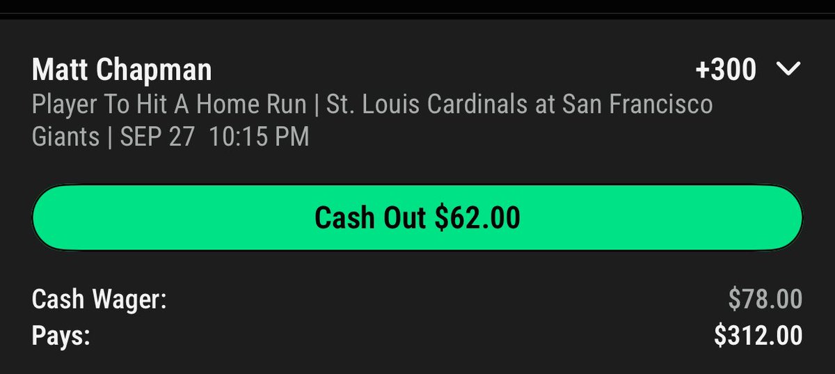 KingofABC's tweet photo. @GreenScreenBets Smashed that same bet on fanatics for $200 💪 https://t.co/rG4eGk64uU