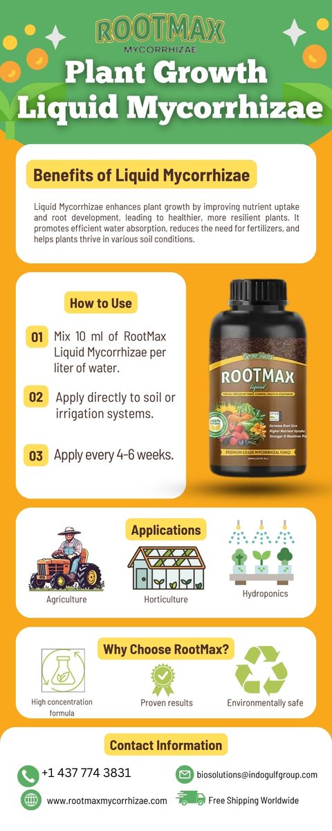 RMycorrhizae's tweet photo. 🌱 Grow better with Mycorrhizae Liquid! Certified quality, bulk orders, lowest prices, free shipping worldwide &amp; 24/7 support! 🌿 Shop now: 🚀 Shop now:https://t.co/PX4seLMAw3

#GrowMore #PlantHealth #Mycorrhizae #BulkOrder #FreeShipping #Agriculture #BoostGrowth https://t.co/Te6UIM1qK4