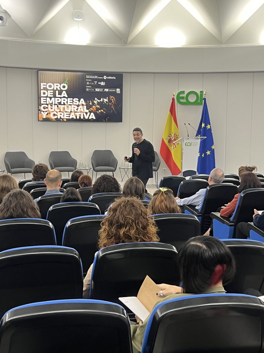 eoi's tweet photo. 📢Acogemos el #ForoEmpresasCulturalesyCreativas en EOI. Un evento organizado por @JuanPastorBus y @culturia_es, que reúne tanto a autónomas/os y empresas del sector con agentes del ecosistema como a entidades públicas, financiadores y asociaciones.

#somosEOI con @Fundesarte https://t.co/5PRINiMVZS