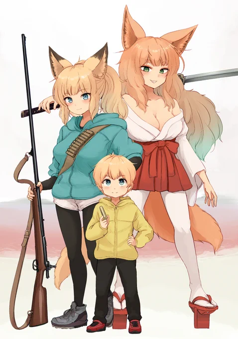 『狐のお嫁ちゃんと息子ちゃん』第43縁がWeb・アプリにて更新されました。劇場版(?)これにて完結!なんというか、好きなものを描いてしまったな…という感じです。本当にありがとうございました!!(これは本編に入りきらなかった三世代集合イラストです) 