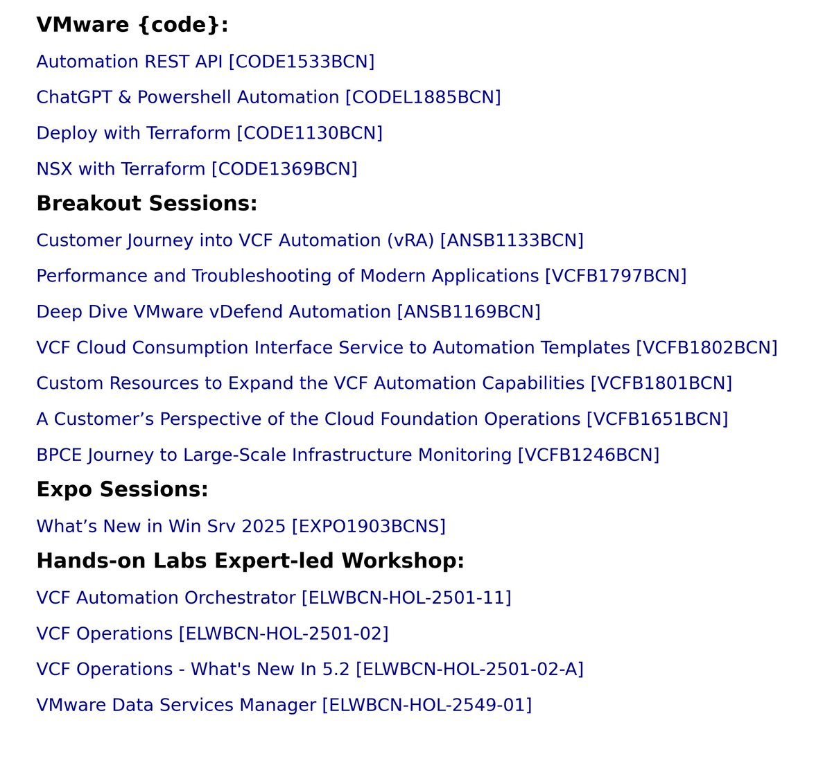 Going to VMware Explore BCN?  Here's my shortened hot-list of TECH300 sessions delivered by my colleagues and peers. Backpack and T shirt looks awesome! Dive in and save your seat!  event.vmware.com/flow/vmware/ex… <a href="/VMwareHOL/">VMware Hands-on Labs</a>  <a href="/vmwarecode/">VMware {code}</a>  <a href="/VMwareExplore/">VMware Explore</a> <a href="/vExpert/">VMware vExpert</a>