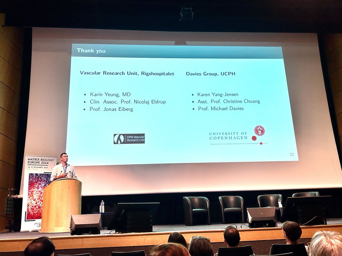 DSMB (@dsmb_dk) on Twitter photo Our Dick Heinegård nominee @LasseLorentzen4 acing his talk on the role of ECM remodeling and proteolytic activity in atherosclerotic plaque destabilisation 💪 <a href="/VascularCph/">CPH Vascular Research Unit</a> @BiomedUCPH Our Dick Heinegård nominee @LasseLorentzen4 acing his talk on the role of ECM remodeling and proteolytic activity in atherosclerotic plaque destabilisation 💪 <a href="/VascularCph/">CPH Vascular Research Unit</a> @BiomedUCPH