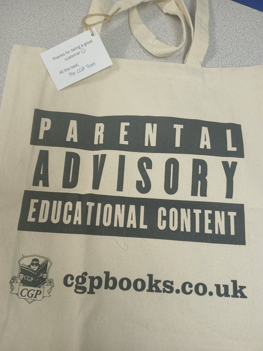 Me in my car this morning: You can never have too many tote bags.
Arrives at school and opens a <a href="/cgpbooks/">CGP Books</a> package: 😃