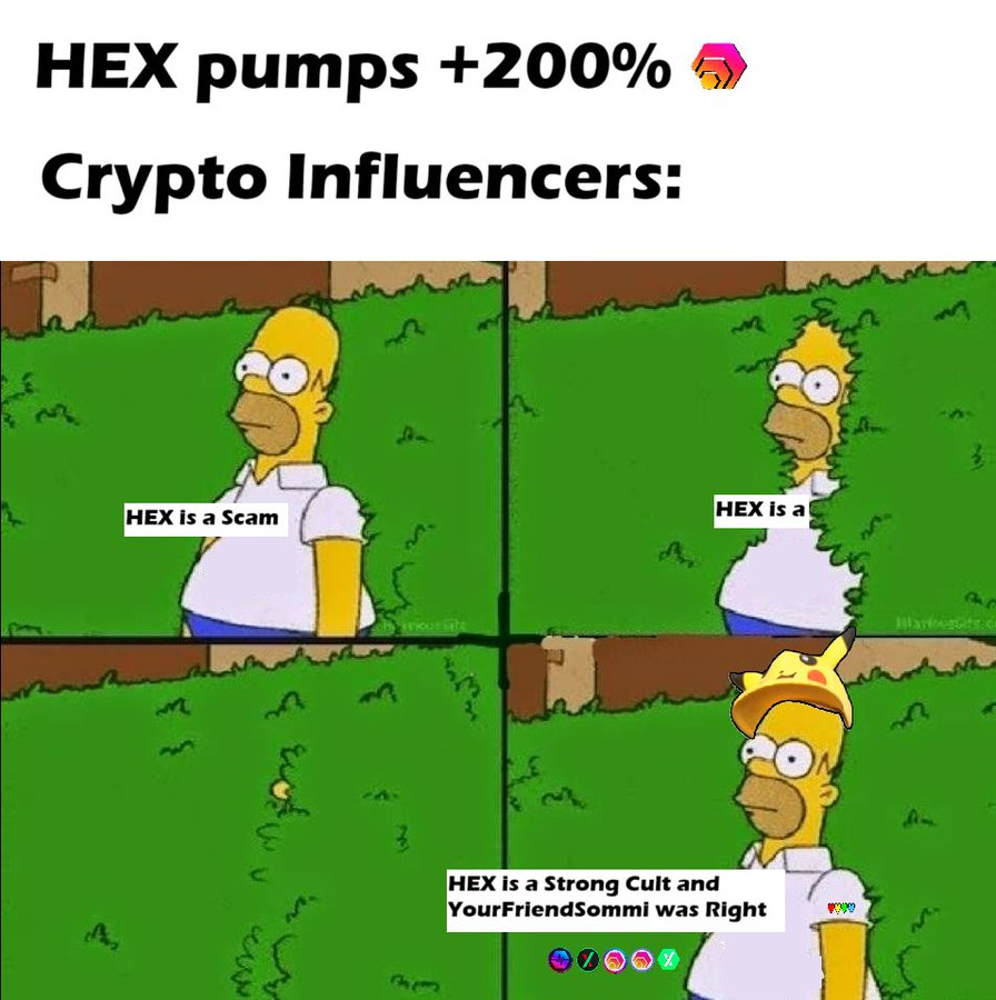 ❤💛💚💙

HEX Community survived -99%.

170 Content Creators.

72 Streamers.

HEX is the Cult. PulseChain is the Religion.

Deepest of Value.