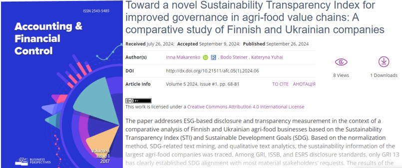pubfin_journal's tweet photo. 🔗 https://t.co/48naA6ZEVQ
📝 Toward a novel Sustainability Transparency Index for improved governance in agri-food value chains: A comparative study of Finnish and Ukrainian companies
👥 Inna Makarenko, Bodo Steiner, Kateryna Yuhai
#agrifood_businesses, #sustainable_investment https://t.co/dmWnBmwhdh