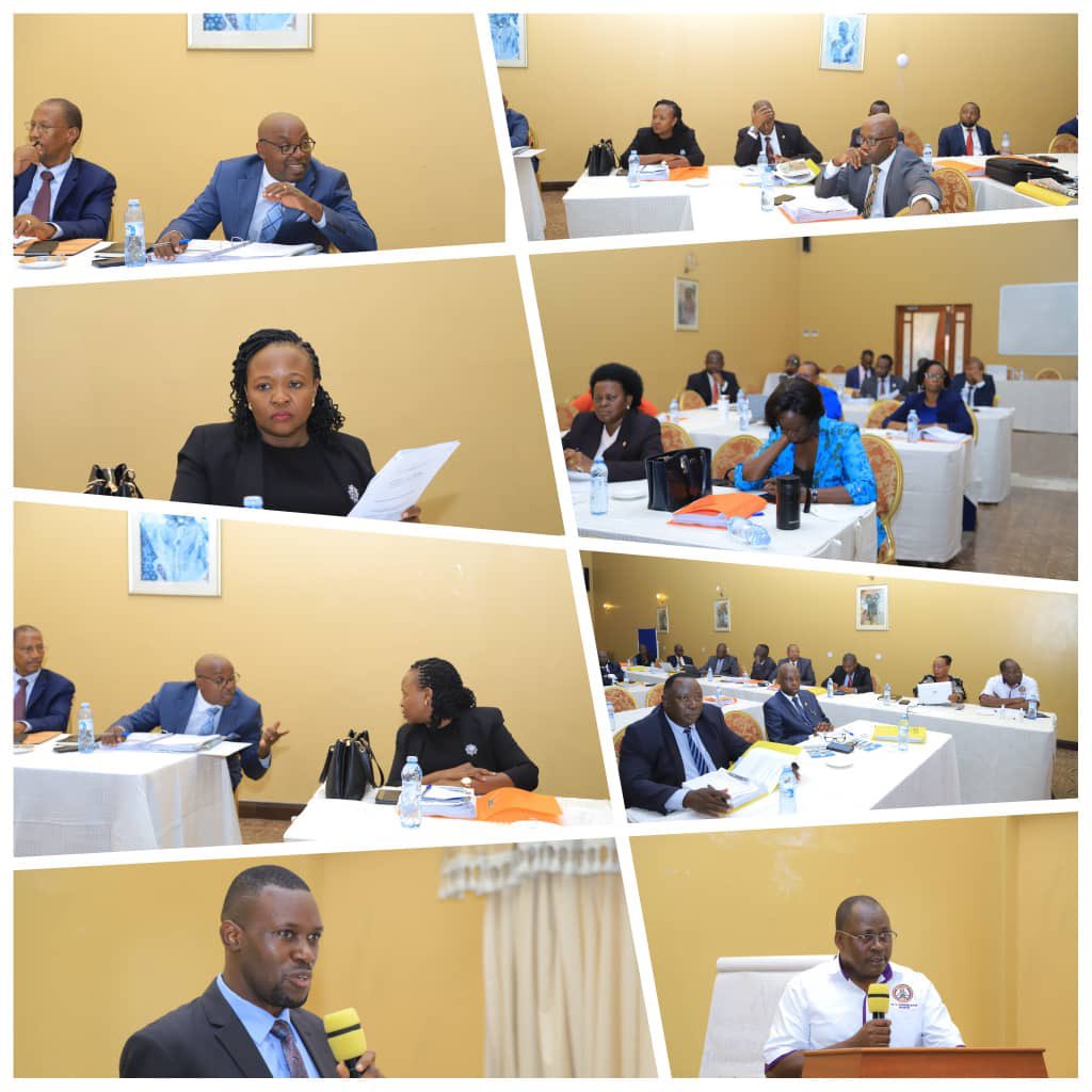 JudiciaryUG's tweet photo. Happening now: Day II of the Quarterly Review Retreat for the Heads of Divisions and Circuits of the High Court, chaired by the Deputy Chief Justice, Justice Richard Buteera, is currently underway at the Imperial Golf Hotel, Entebbe.

The Retreat, which focuses on evaluating the court's performance, involves judges making presentations on the overall performance over the past Quarter. The discussions aim to address challenges within the judicial system and explore strategies for improving efficiency in case management.

The retreat provides an opportunity to adopt best practices from other courts and consider their applicability within their own jurisdictions.

Notably present; The Principal Judge, Justice Dr. Flavian Zeija, the Chief Registrar, HW Sarah Langa Siu, Prof Andrew Khaukha, the Judiciary Technical Advisor as well as a team from the International Development Law Organization led by Mr Samson Asiimwe. 

The session is moderated by the Registrar High Court HW Rosemary Bareebe and HW James Ereemye Jumire Mawanda, the Judiciary's Public Relations Officer