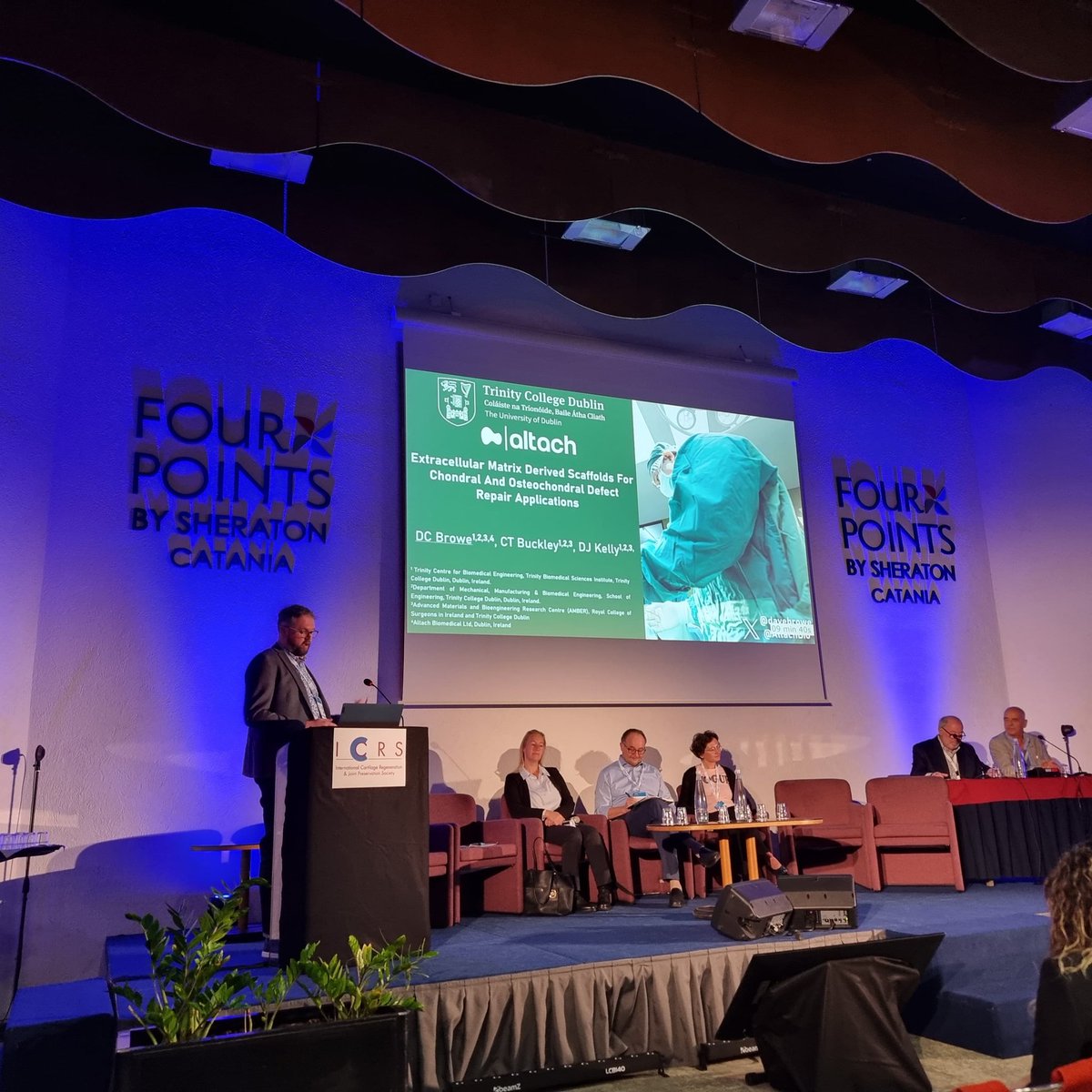 AltachBio's tweet photo. We were delighted to be selected as the winner of the "Innovation tank" pitch competition this morning at the ICRS - International Cartilage Regeneration &amp; Joint Preservation Society Summit in Catania, Italy. https://t.co/3rFZH6iMJy