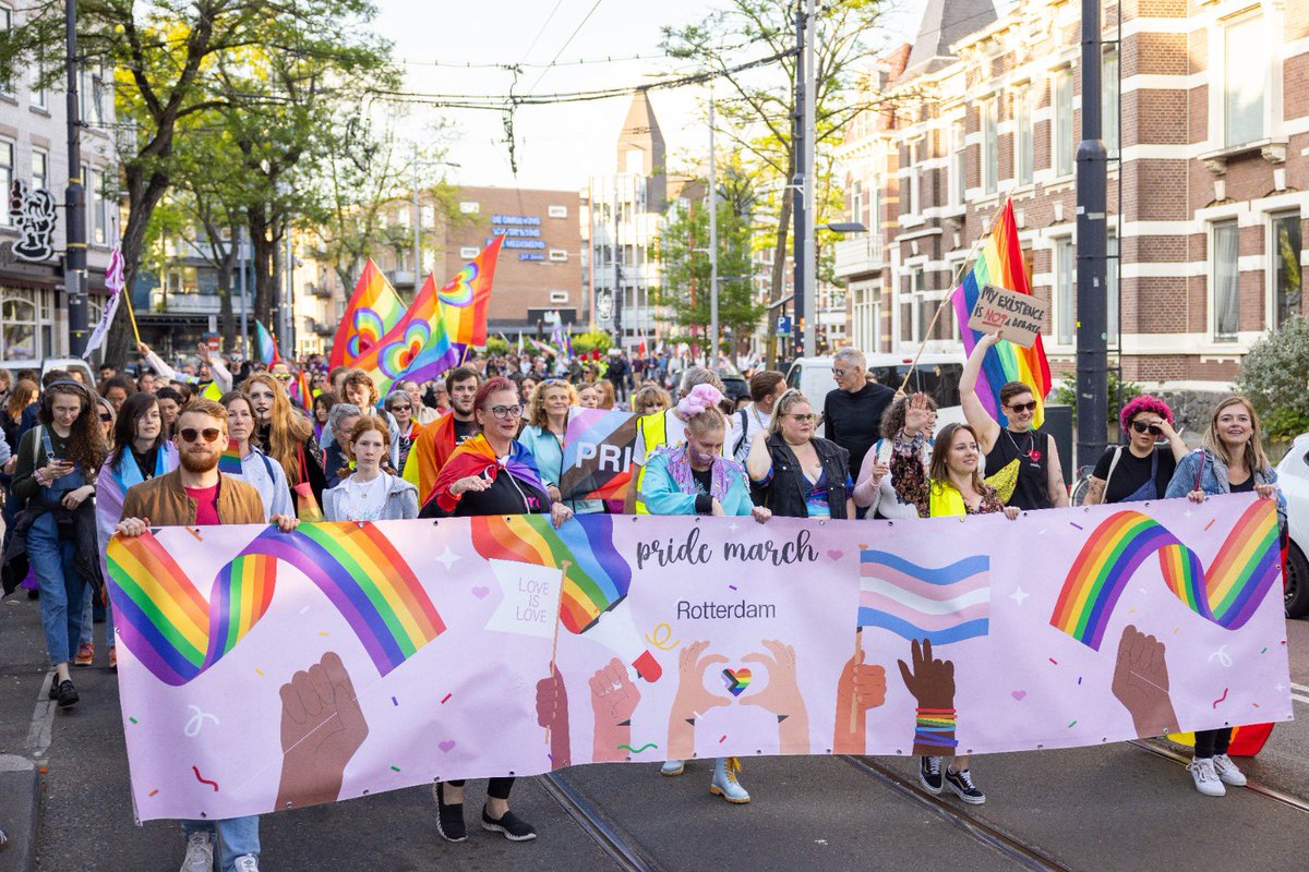 CMvanderPutten's tweet photo. 🌈 Wishing everyone a wonderful Pride! Let’s celebrate love, diversity and the freedom to be ourselves. 

Join us tonight at 19:00 for the Pride March starting at Stationsplein, Rotterdam. Let’s make our voices heard! 

Keep Shining
Keep Fighting
Keep Being You!

#rotterdampride https://t.co/fzNLyp8WFz