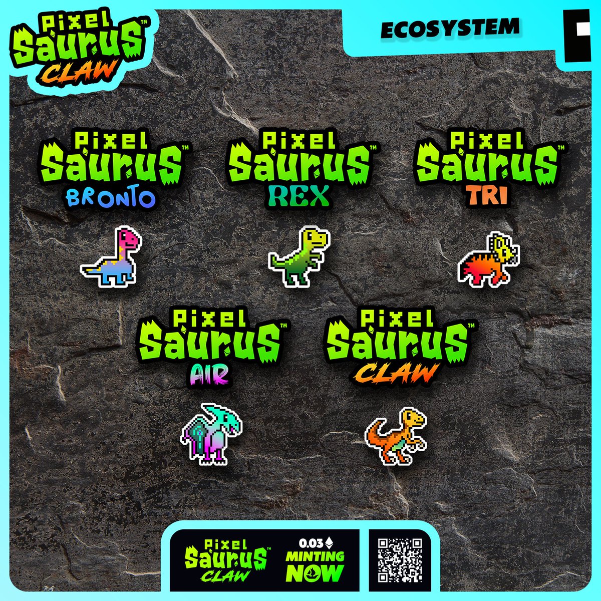 PixelSaurus's tweet photo. Which PixelSaurus® are you? 🦕🦖🌋
#nft #nfts #web3 #pixelsaurus https://t.co/QR1OFnCZ21