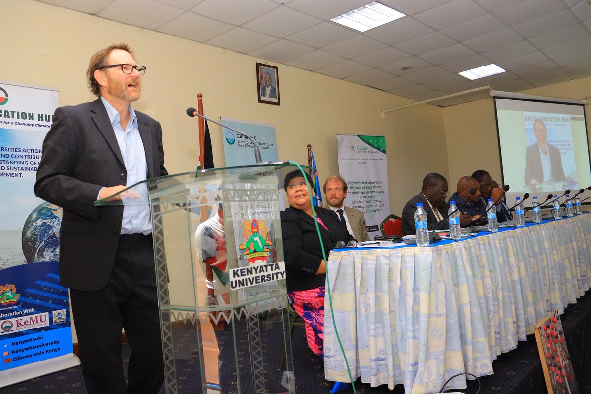 KUGreenEduHub's tweet photo. "Prof. Tristan MacCowan emphasized the remarkable growth of the #ClimateU_Network, expanding its reach to numerous universities worldwide. This initiative is crucial in driving the transformation of higher education institutions to address the pressing challenges of Climate" https://t.co/QYgaqqtjPv