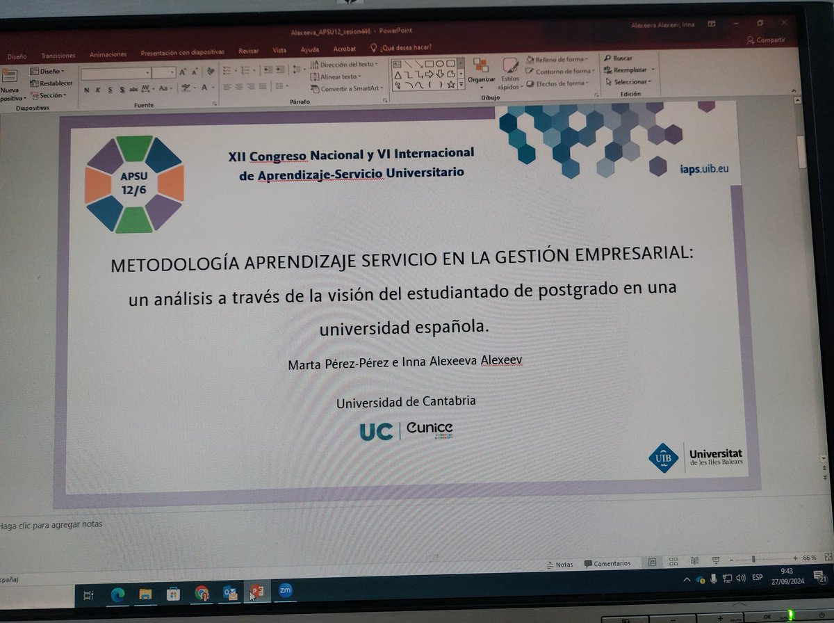 alexeevainna's tweet photo. Contenta de haber participado en el XII Congreso Nacional y VI Internacional de Aprendizaje-Servicio Universitario #ApSU12 con 2 ponencias sobre la valoracion del alumnado de postgrado sobre la utilidad de ApS y TFMs como herramienta de aplicación de ApS en la gestion empresarial https://t.co/MDNCjrsllL