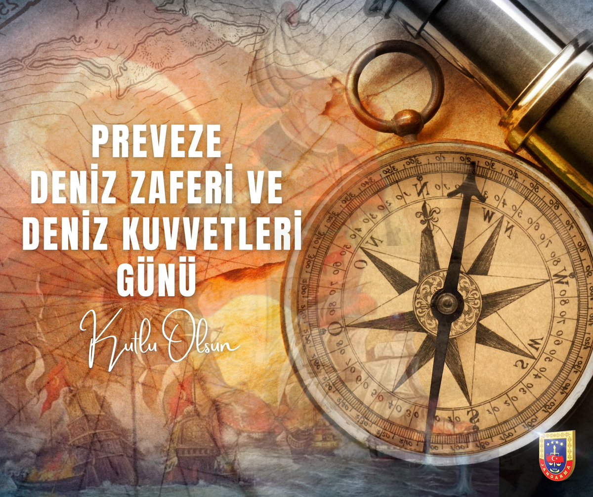jandarma's tweet photo. Denizlere Hakim Olan Cihana Hakim Olur⚓️

Preveze Deniz Zaferi ve Deniz Kuvvetleri Günü kutlu olsun.🇹🇷
#Jandarma
#PrevezeZaferi 
#TürkDenizKuvvetleri https://t.co/Eav5YeSrjp