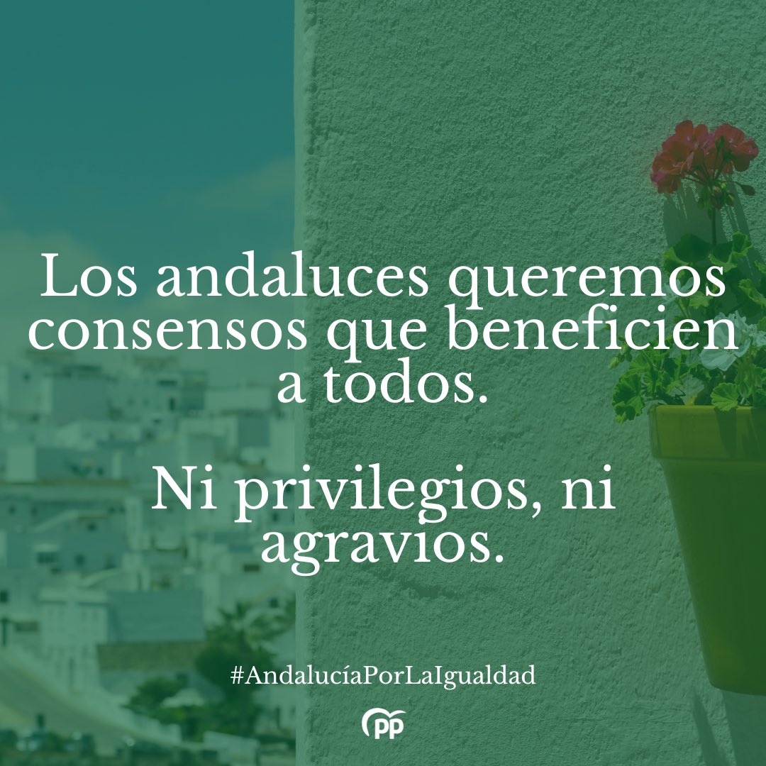 ppandaluz's tweet photo. Ni privilegios, ni agravios. 
 
Por el interés de todos #AndalucíaPorLaIgualdad 🟢⚪️🟢 https://t.co/nic6b1pN3y