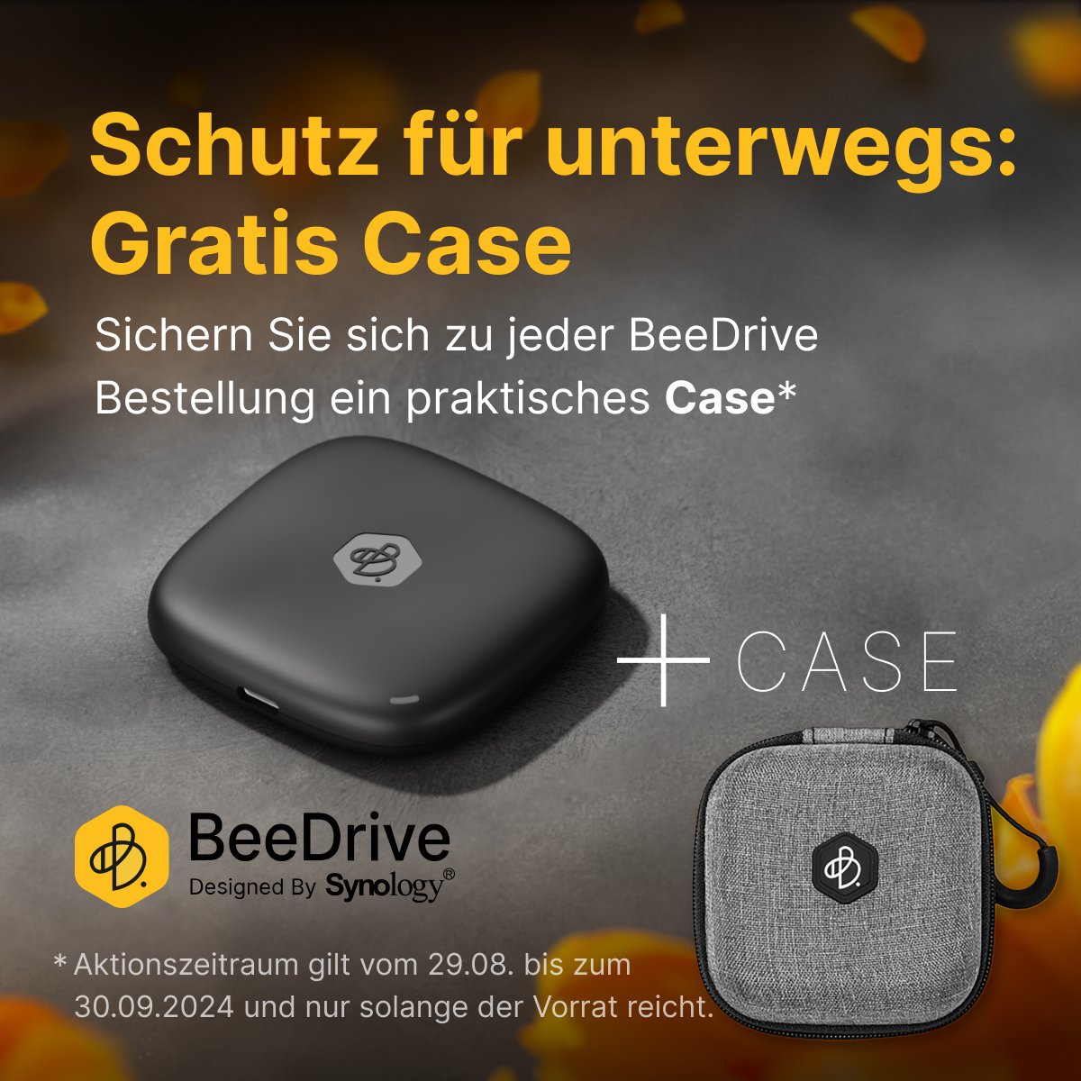 💥Nur noch bis Montag, den 30.09.2024. Sichert euch die letzte Chance auf ein Gratis Case zu jeder BeeDrive Bestellung💥
👉 sy.to/7eu7l