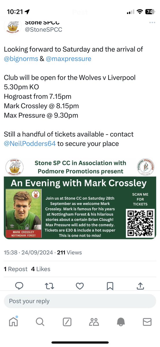 Looking forward to this one.
Most popular event we’ve had. Thanks to everyone who has supported and donated. <a href="/StoneSPCC/">Stone SPCC</a> <a href="/bignorms/">Mark Crossley</a>