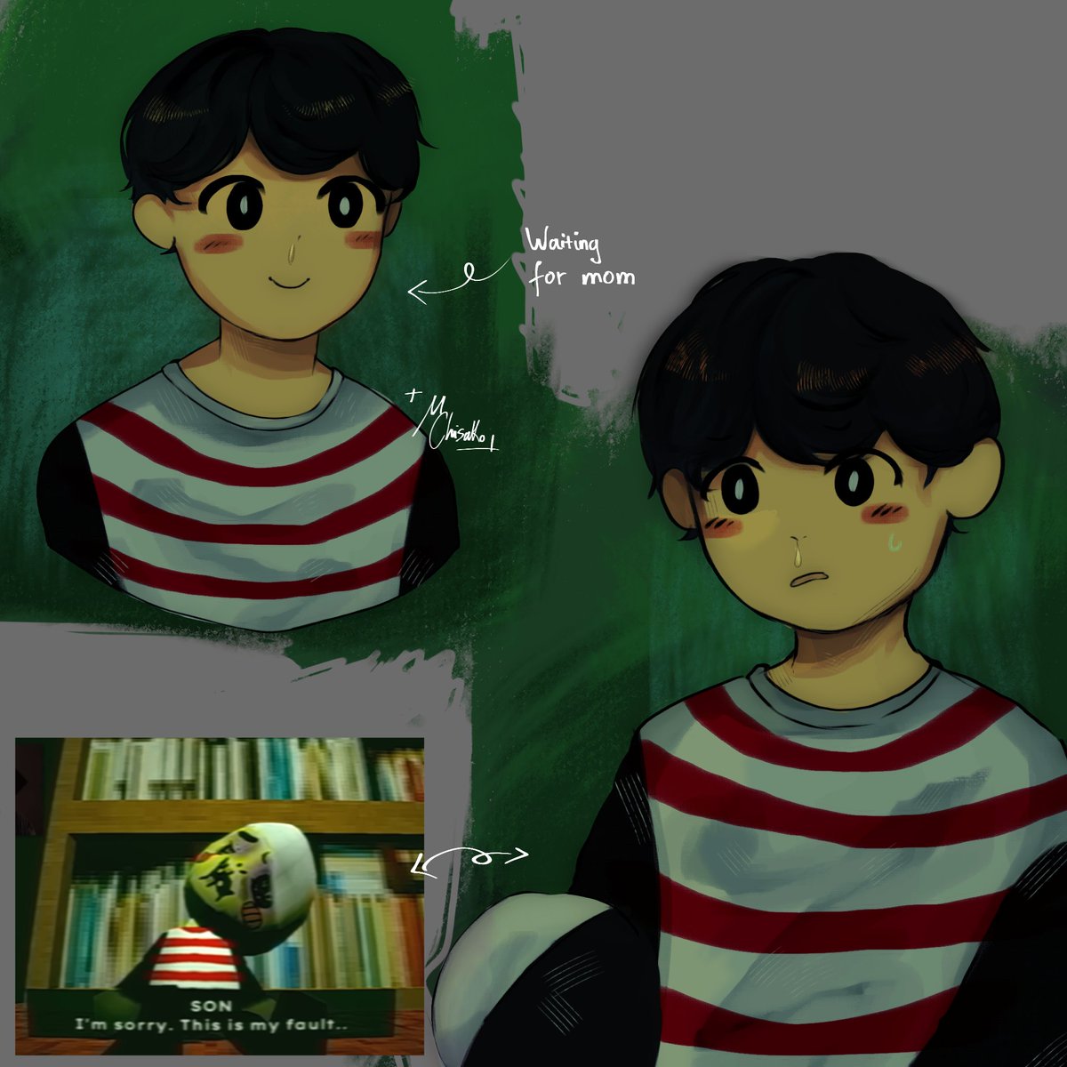 Chisako_Nguyen's tweet image. Wait, I literally forgot to drop this one 😭
#badparenting
#fanart