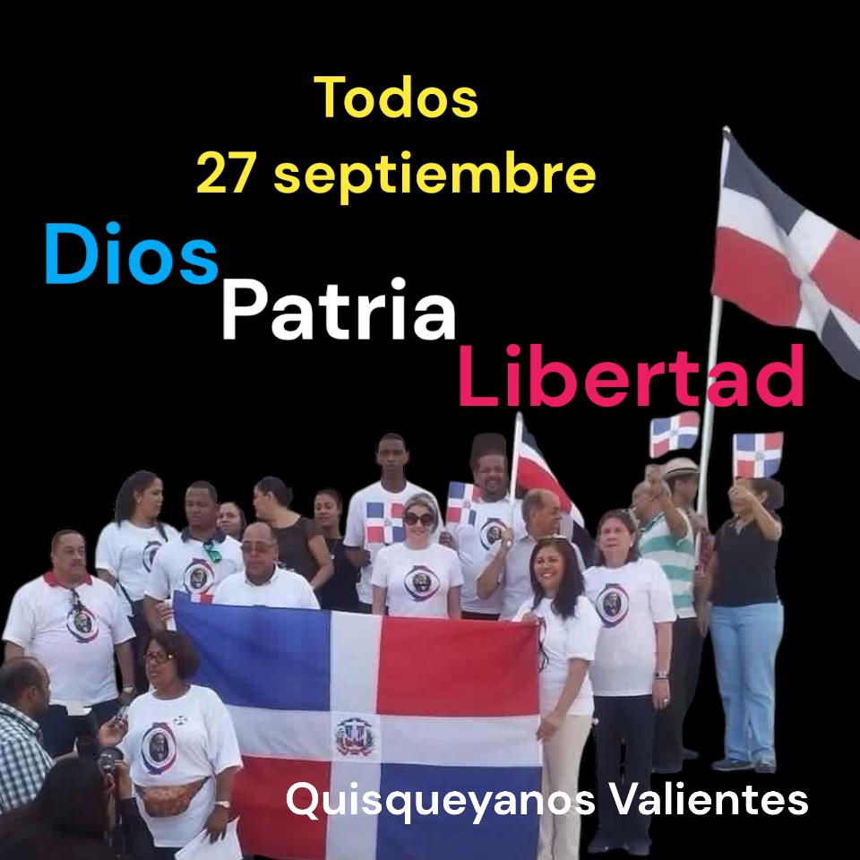 Mujer_DOM's tweet photo. Mañana a la 1 pm te esperamos dominicano 🇩🇴 … aquí daremos el grito de resistencia, para decirle a los políticos y empresarios corruptos… que aquí no permitiremos la destrucción de REPUBLICA DOMINICANA.
#RDSOS🚨 #SalvemosLaPatria https://t.co/7jMCWFld7n