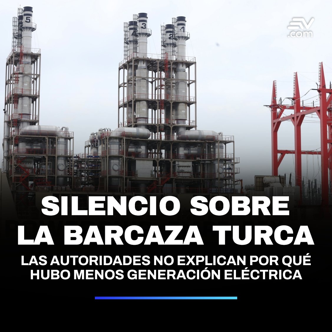 EcuavisaInforma's tweet photo. Celec, Cenace y el Ministerio de Energía no dan explicaciones de la baja generación eléctrica de la barcaza turca contratada por el Gobierno. 💻 https://t.co/wgMJHZX39q https://t.co/65SK92dn0A