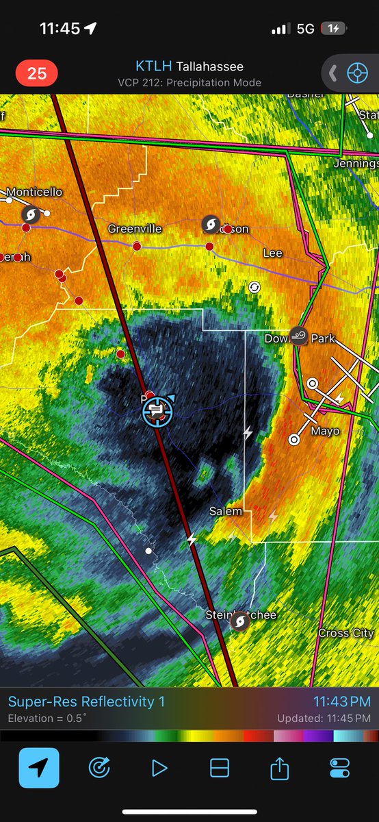 Evan_Occhino's tweet photo. Eye of Helene! Perry, FL https://t.co/vTGgMF7krs