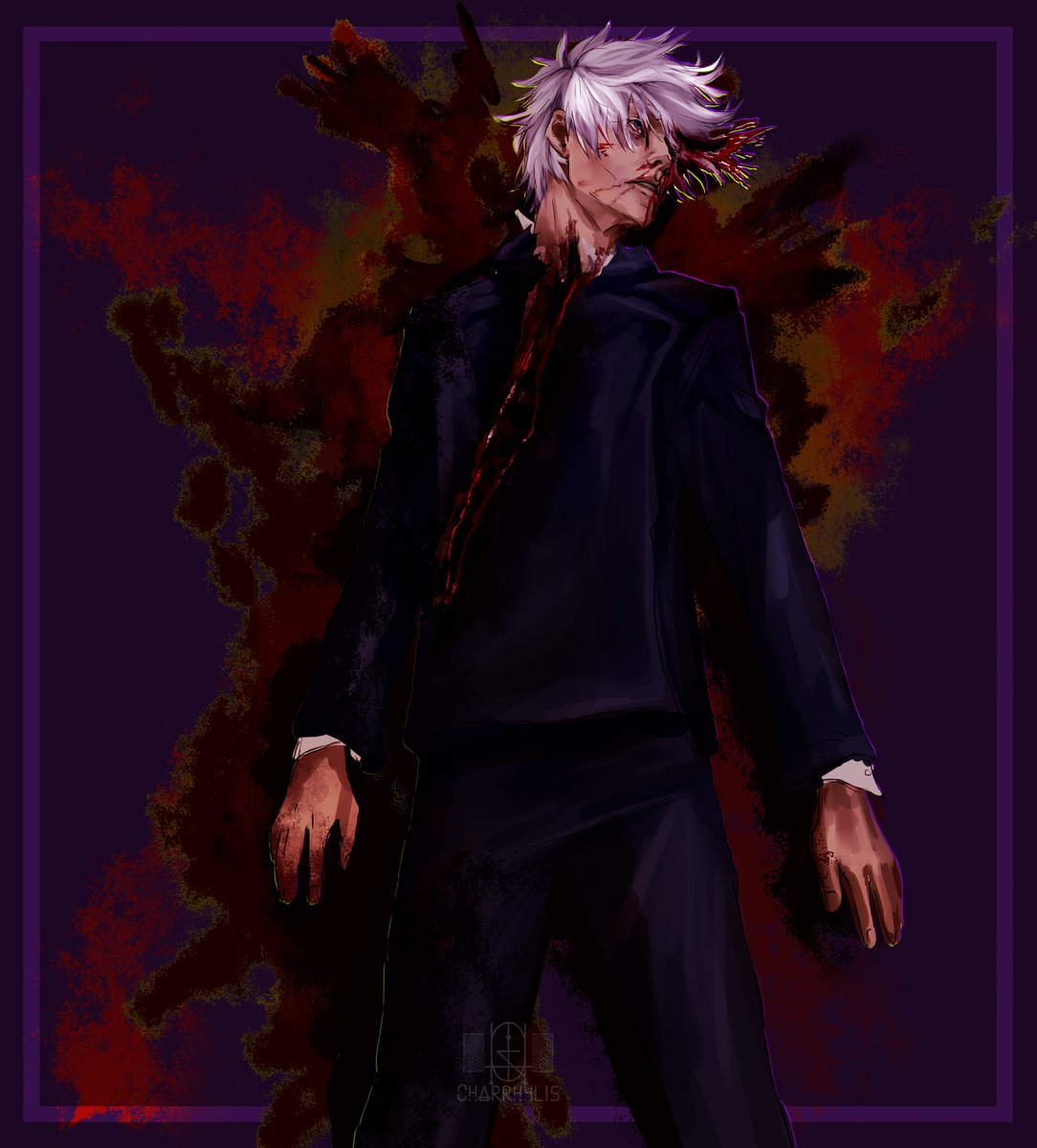this isn't super good but i needed to viscerally bloody him up to get him out of my system <3 spoilers for JJK season 2  and just So Very Much Blood. also open wound
-
- 
- 
-
-
-
 #gojofanart #fanart #jjk #animefanart  #digitalart #jjkspoilers #blood #satorugojo #hiddeninventory