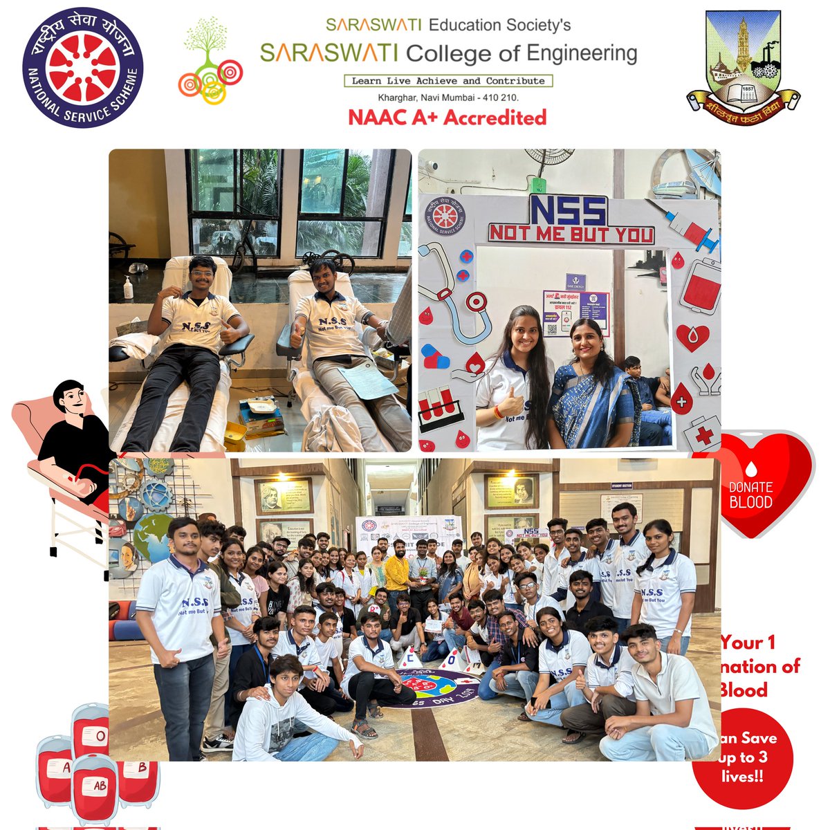 NSS__SCOE's tweet photo. Jai hind 🇮🇳
The NSS unit of SCOE organized Blood Donation Camp on 24th September 2024 in College Campus https://t.co/fCFhTeqhSP