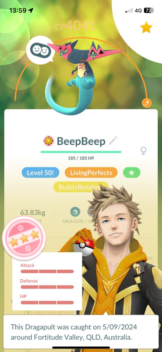 LachlanEdFi's tweet image. My Hundo Dracopult is now a Best Buddy! All maxed out &amp;amp; double moved! #PokemonGO #MaxedOut @IncensedPodcast @gocastpodcast @thetrainerclubb @pokedaxi