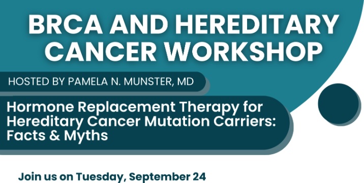 Hormone Replacement Therapy for Hereditary Cancer Mutation Carriers: Facts &amp; Myths. Watch the latest <a href="/UCSFCancer/">UCSF Helen Diller Family Comprehensive Cancer Ctr</a> BRCA and Hereditary Cancer Workshop covering the latest research on the risks and benefits of HRT for BRCA and other mutation carriers. ow.ly/vUOF50TwPCN  #BRCA