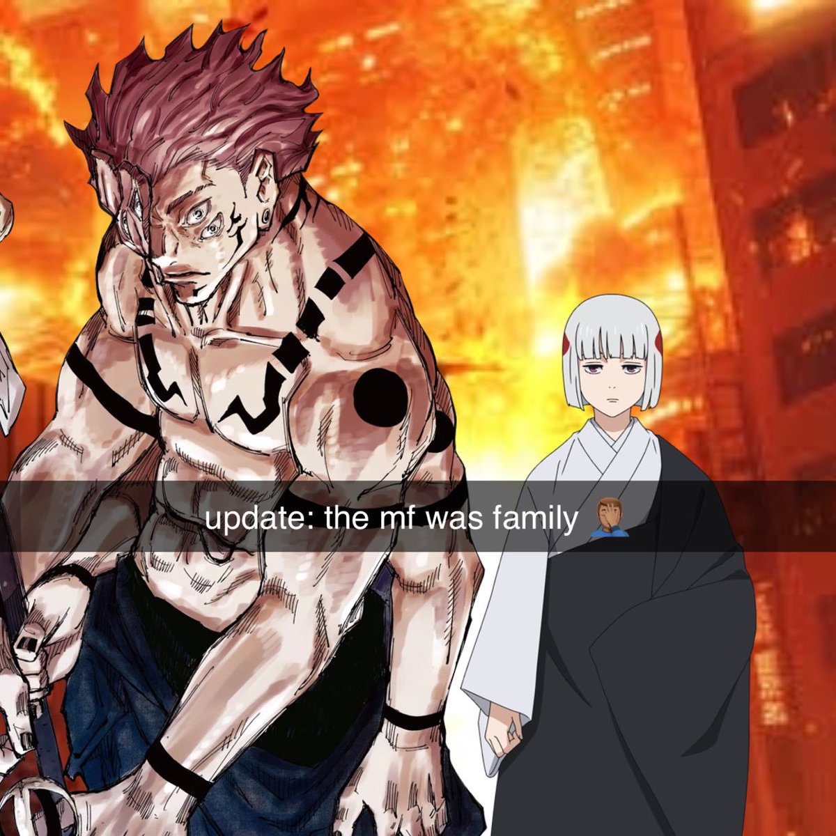 saw a post talking about how sukuna and uraumes dynamic is supposed to represent a father and his child #jjk271