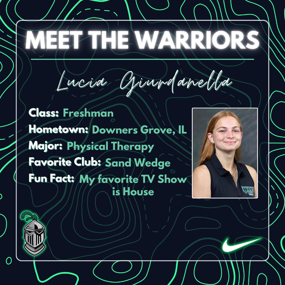 ⚔️MEET THE WARRIORS⚔️

Time to meet another freshman, Lucia Giurdanella!

#wearewarriors #d3golf