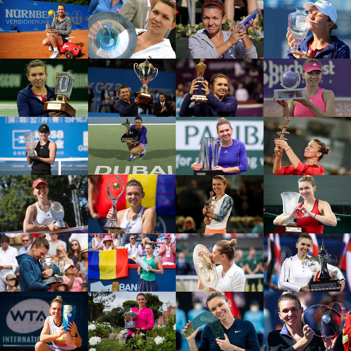 Simoreactions's tweet image. Happy birthday Simo, thank you for all the memories and I can't wait for many more beautiful moments to come, we miss you! ❤️ This is a collage with all the trophies Simo won in their order, since 2013. 🏆x24