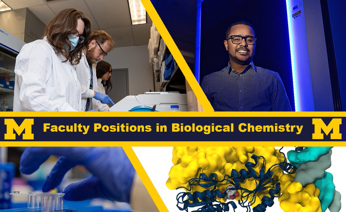 Our department (Biological Chemistry at the University of Michigan; #UMichBiolChem) is hiring! Details at medschool.umich.edu/sites/default/… -- we're looking for faculty at all ranks, and the department is really interested in further expanding our capabilities in computational biology.
