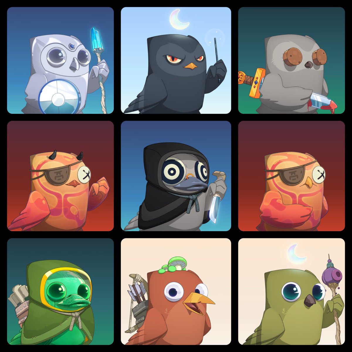 aspenshredder's tweet photo. Good night. 🦉🌙
New @moonbirds Mythics acquired.
1 mythic generates 15 talons per day.
These can be used to bid on digital art work in the talon marketplace.
135 per day added to the daily accrual. https://t.co/b32Npwn4Ev