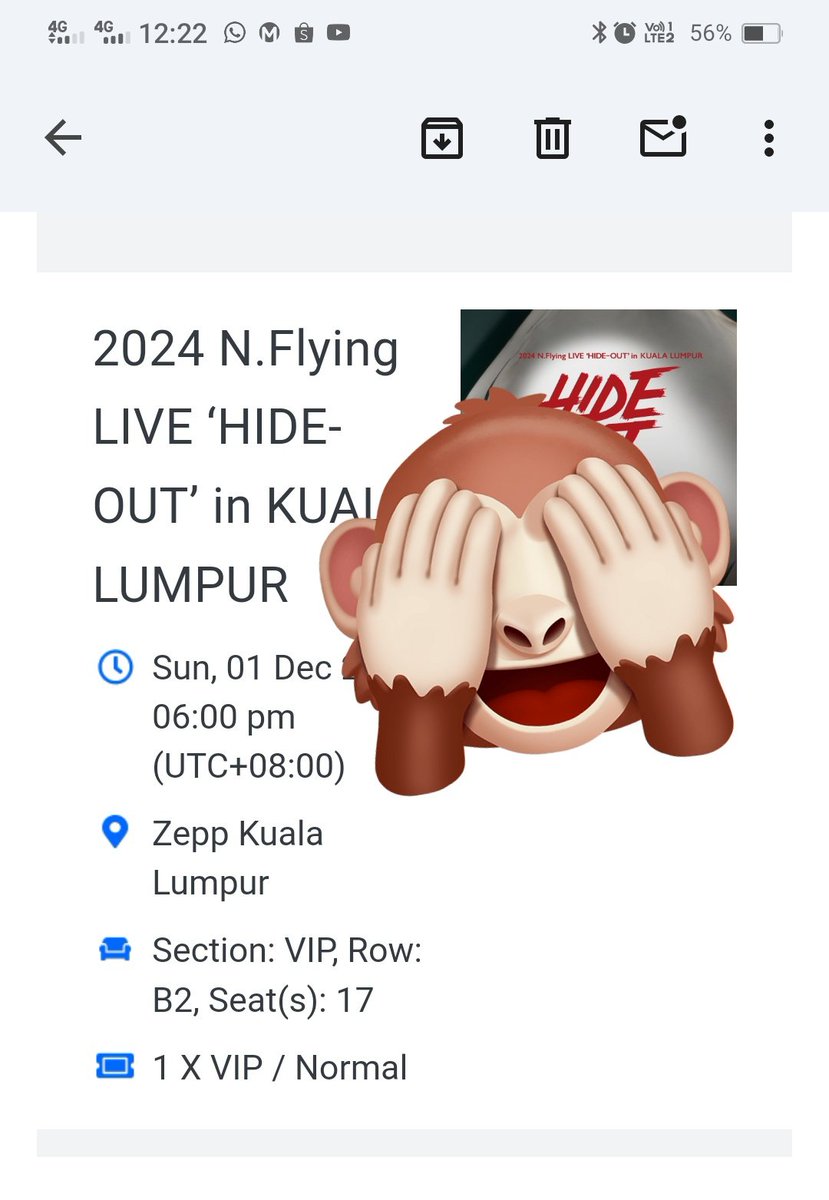 msaqilah's tweet photo. WTS 
N.Flying LIVE 'HIDE-OUT' in KUALA LUMPUR 

🎫 VIP, Row B2, 17
💰 RM 700 
📝 reason: got premium zone tix

Can pay by installment 

✨ DM if interested✨

#NFlyinginKL #NFlyinginMY #pasarnflying #pasarnflyingmy https://t.co/bL9LmW4R0i