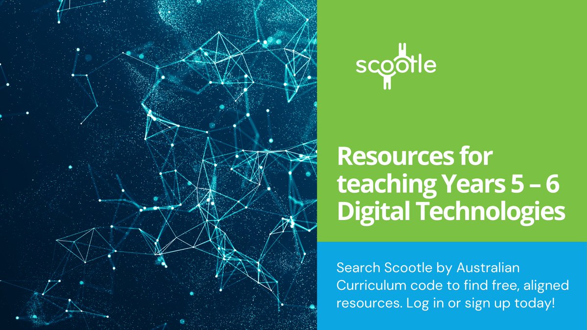 Build Digital Technologies lesson plans for Years 5-6 with content you can trust. Search by Australian Curriculum code on Scootle to access quality-assured learning resources that make planning easy. Check out this example: ow.ly/7oom50TwQlr