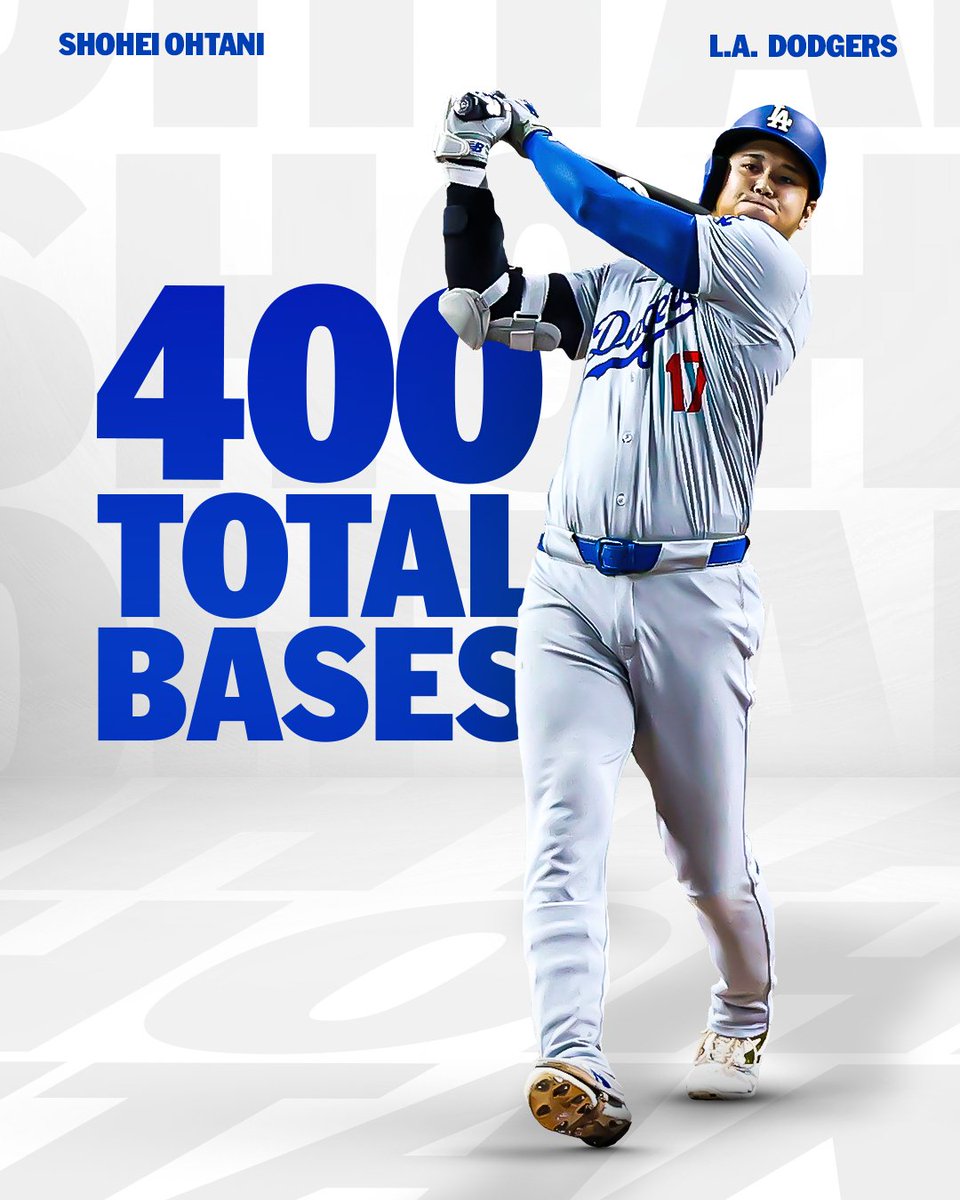 Shohei Ohtani is the first player since 2001 to reach 400 total bases.