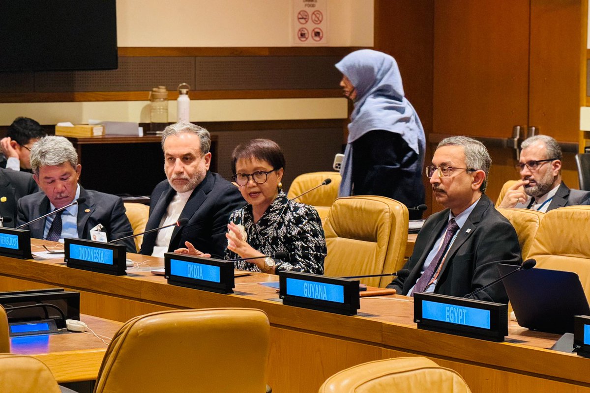 At the Ministerial Meeting of the Non-Aligned Movement’s Committee on Palestine (26/9), I call on NAM Members to use their influence to widen recognition for Palestine, &amp; for the implementation of UNGA Resolution ES-10/24 as a step towards realizing Palestinian statehood