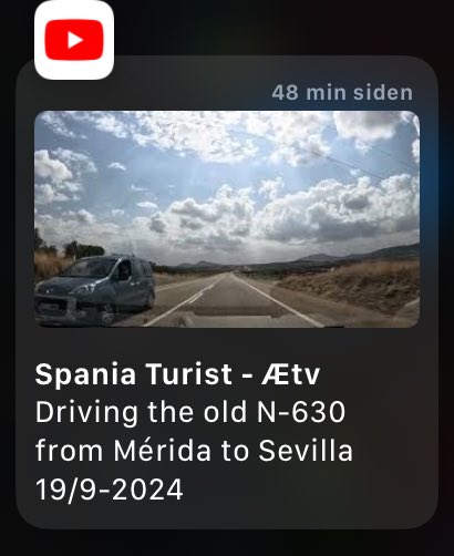 Driving the old N-630 from Mérida to Sevilla 19/9-2024 youtu.be/GunXwG0f7y8?si…