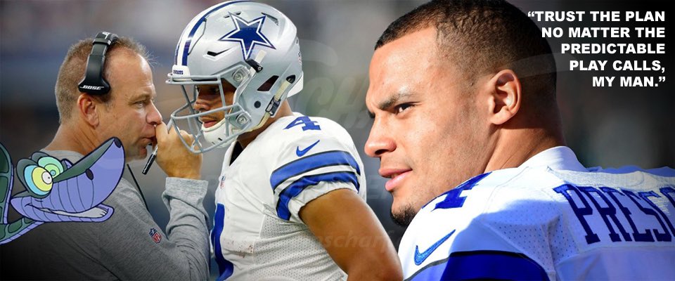 emscharf's tweet photo. @GregCowboys @FrankieKennethL @hornsfan722 BINGO. Though Collinsworth is loathed by many, he acknowledges here what you and I have said o-plenty. Cris, of course, was entirely too tasteful in his description of Romo simply getting to the point of IGNORING #ScottLinehan, like Dak must begin doing to #McCute’s plan. https://t.co/aX1OMHbOuO