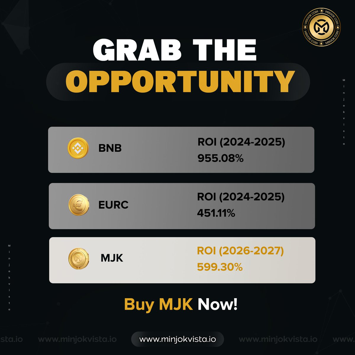 MinjokCoin's tweet photo. Grab The Opportunity! π
If you want to get 60X ROI in crypto Invest in MJK Coin Now!
..
ππ : https://t.co/z4VN21u7Qb
..
#cryptoInvest #minjokvista #60XROI #MJKCoin #MinjokCoin #minjokcrypto https://t.co/qhaR3gv9Hc