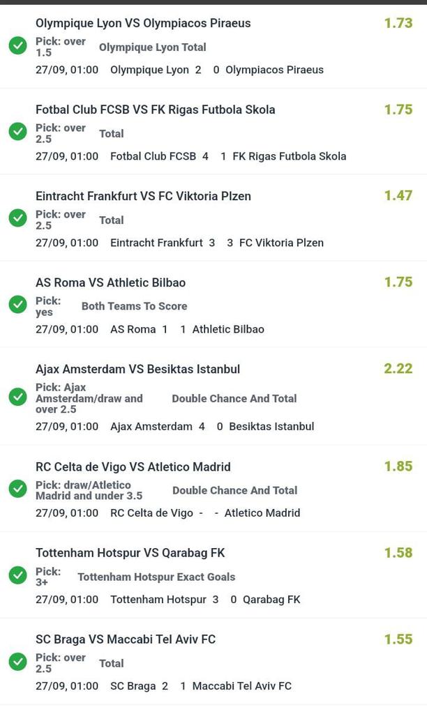 GiantTipstar's tweet image. 8/8 Matches won🥳🥳🔥

78 odds won🤑 well paid🎊🎊

Retweet,  and paste your mpesa number upate stake ya leo💯✅✅

Today&apos;s 50+Odds🥳🔥Must win🤑

Use the link to load the betslip and place the bet
👇👇👇👇
maybets.com/share/N7CZO