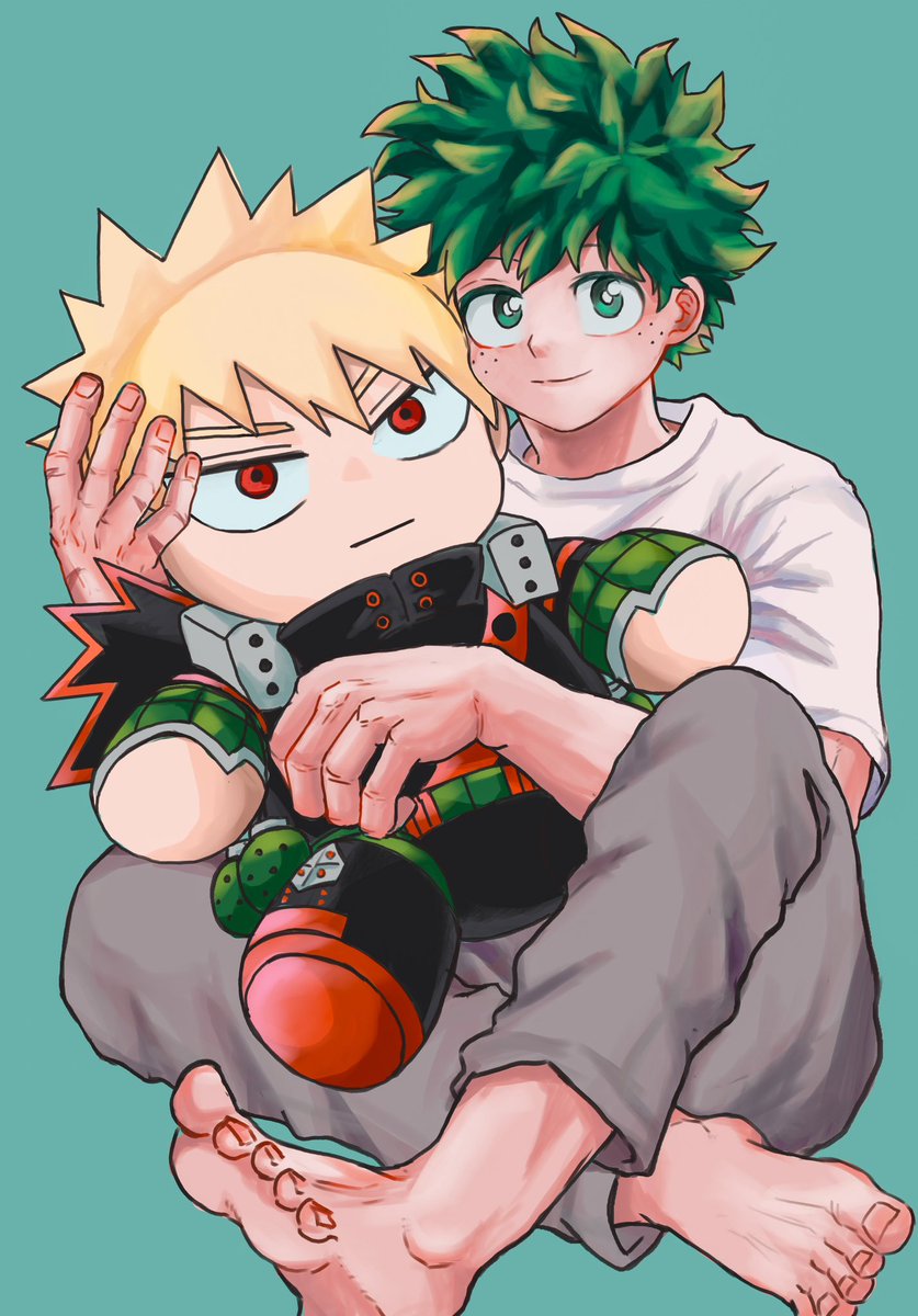 爆豪勝己 ,緑谷出久 「勝デ 」|mortのイラスト