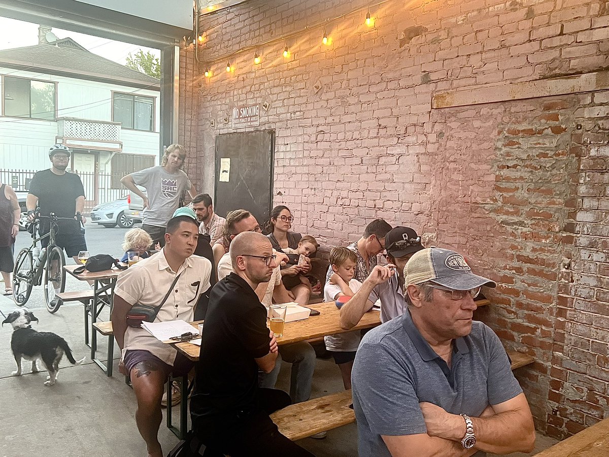 KevinMcCartyCA's tweet photo. Had a great evening discussing housing policy, homelessness and my campaign for mayor of Sacramento with @SacYIMBY at New Helvetia Brewery. We need to build housing at all income levels if we want to build a better future for Sacramento! #McCartyforMayor https://t.co/nFL2bKmH9f