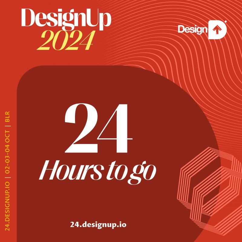 24 hours to go for #Dup24 !!! #DesignUp24  

Heads up 📣 we've got some exciting contests lined up from tomorrow + chances to win fabulous goodies - so keep an eye out on our social media handles across LinkedIn, Instagram and X! Announcing deets soon..
<a href="/jdallcaps/">Jay Dutta</a> <a href="/gcmouli/">gcmouli</a>