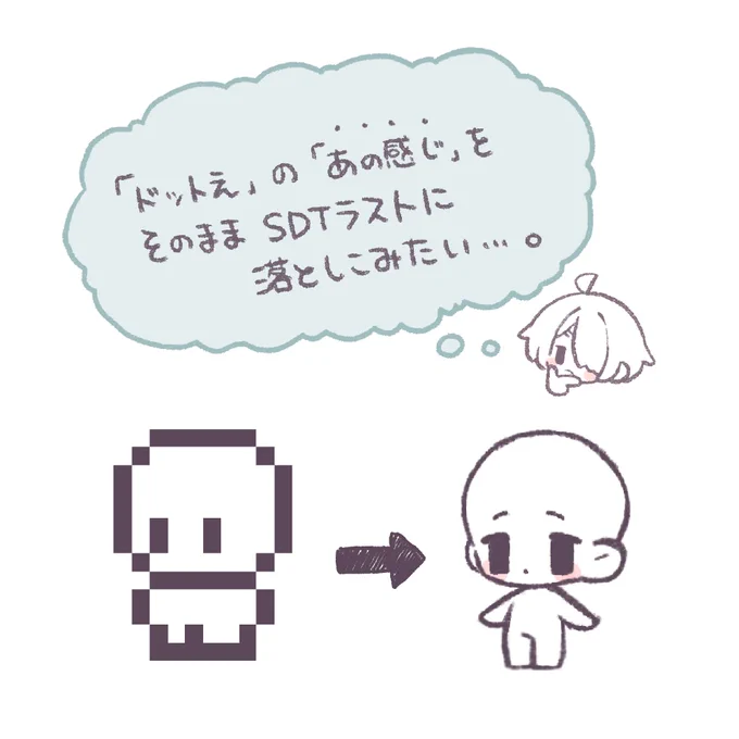 最近 SD描く時に考えてる事💭 