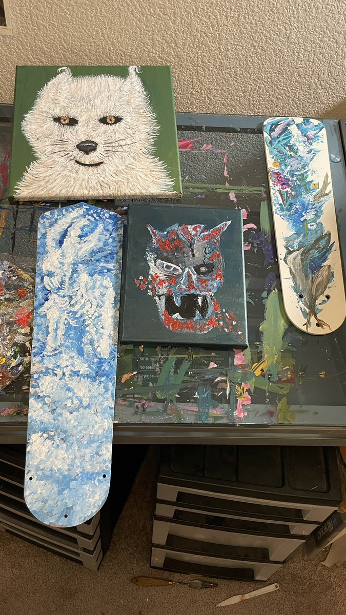 Ferchect's tweet photo. These are the paintings that I am and have finished within the last 2 live streams on TikTok. #painting #live #art #artist #Tiktokpainter #physicalart #originalart #projectbook
Ticktok @Techartist41 Thursday and Saturday at 10:30pm CST.
YouTube @TechArtist41 Wensday and Friday https://t.co/woOsdu6JWl