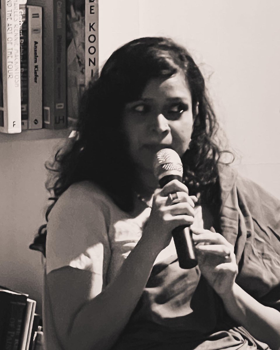 papercheesecake's tweet photo. Between longing and leaving; this city. A wonderful talk in Calcutta about memory, partition and it's undiscovered archives in Summer of Then. Anjum Katyal and I at @kccinkolkata and KCC library. Many thanks to @ennkishore for the black & white photos of the talk. #summerofthen https://t.co/Izxp2rU8Z7