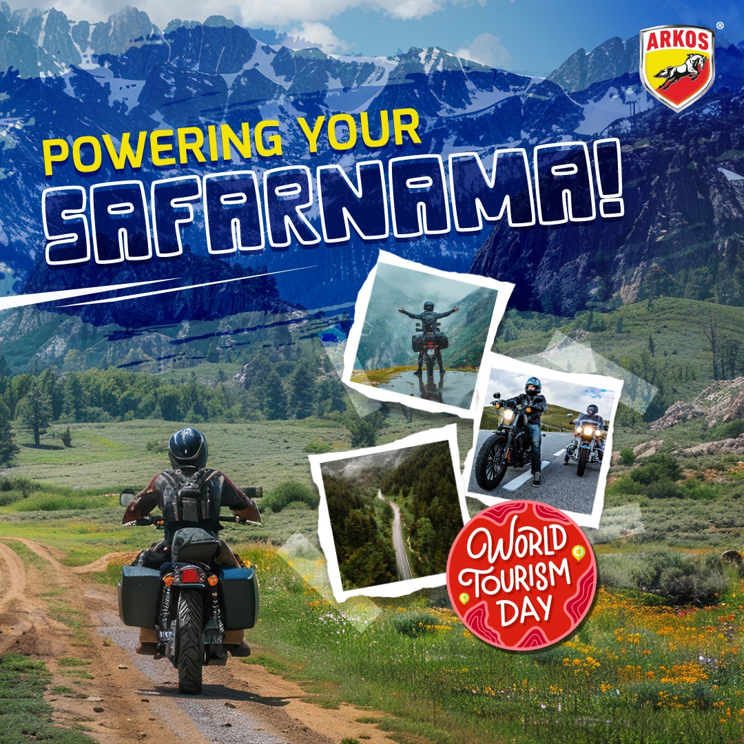 Arkosapar1's tweet photo. This World Tourism Day, let ARKOS fuel your adventures. Wherever the road takes you, we’re here to power your Safarnama with reliability and style.
#Arkos #WorldTourismDay #Tourism #Nature #NatureLove #SmoothEngine #EffortlesslySmooth #Checkup #Maintenance #BikeEngineOil https://t.co/ExDalkXAQg